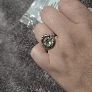 Chic Silver and Gold-Toned Women's Ring